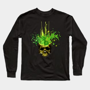 Skull Paint Explosion Long Sleeve T-Shirt